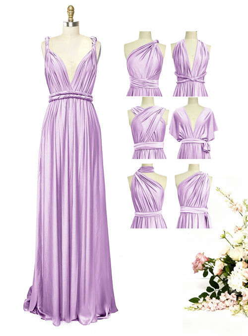 Bridesmaid Maxi Infinity Dress with Pockets Regular Plus size Wedding Bridal Party Bridemaids Gown