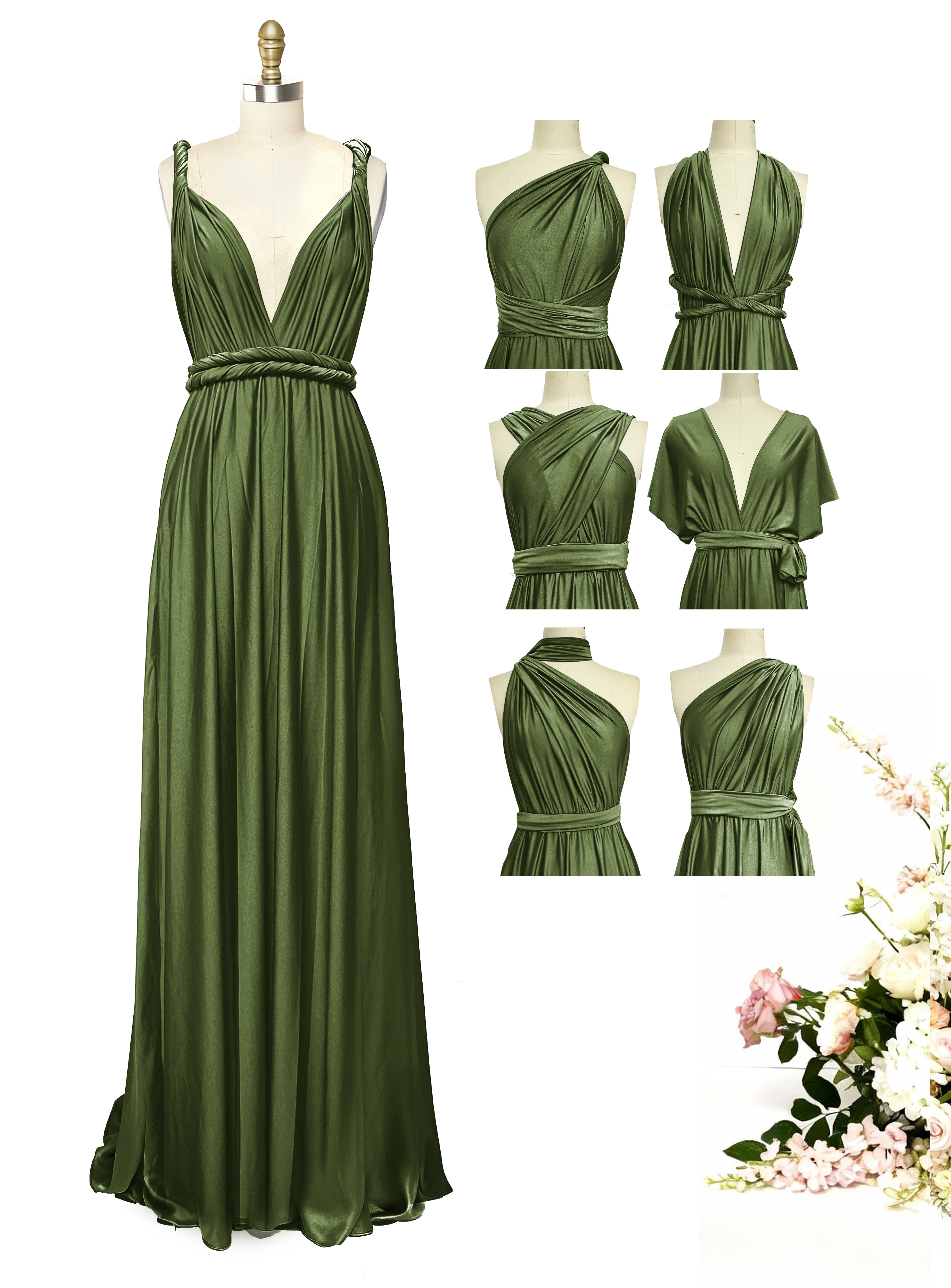 Wrap Maxi Infinity Convertible Dress for Bridesmaids Wedding Guests