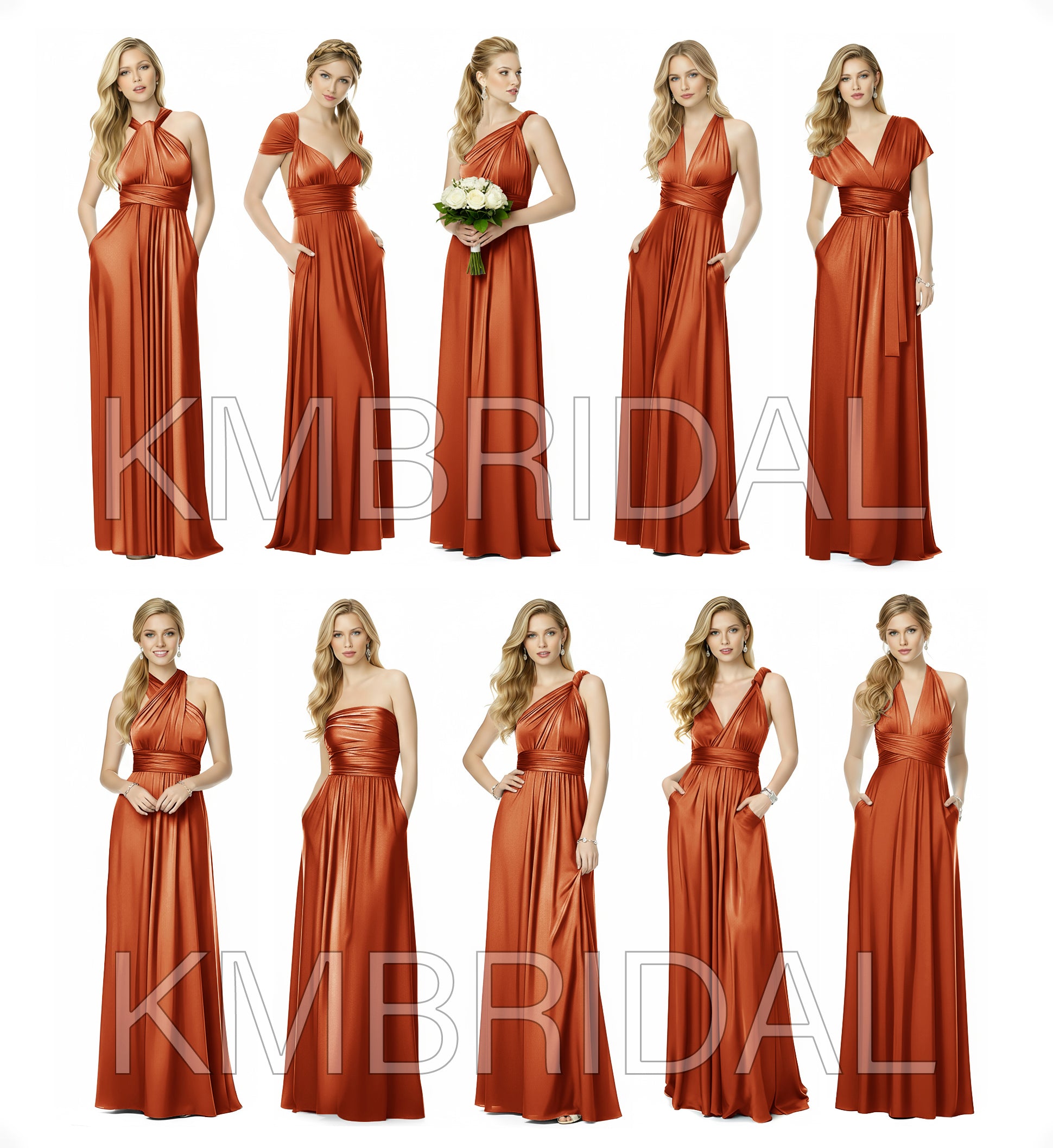Convertible Multiway Maxi Infinity Dress with Pockets Effortless Elegance