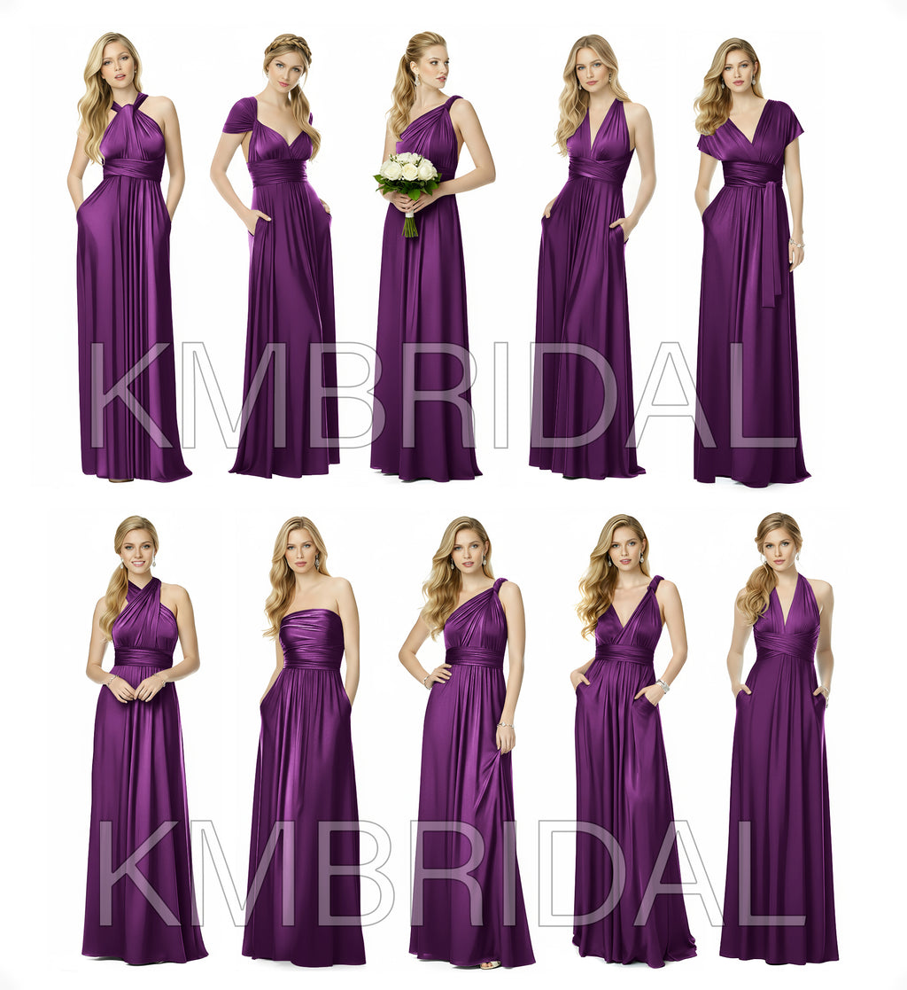 Bridal Party Beauty Multiway Infinity Dress With Pockets