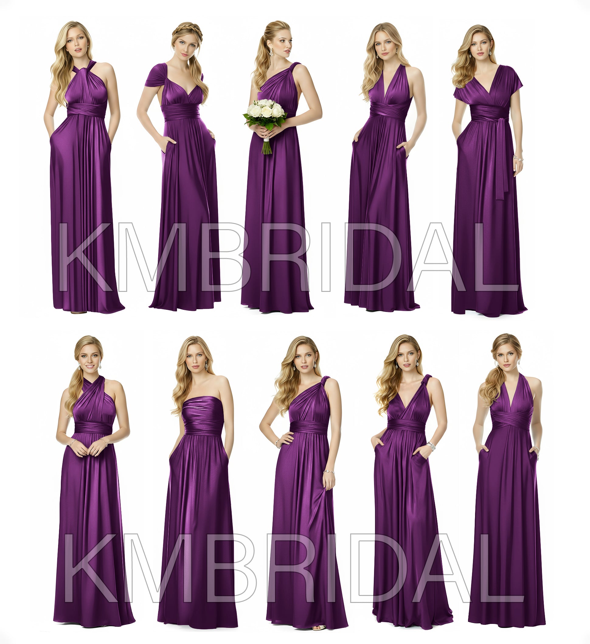 Bridal Party Beauty Multiway Infinity Dress With Pockets