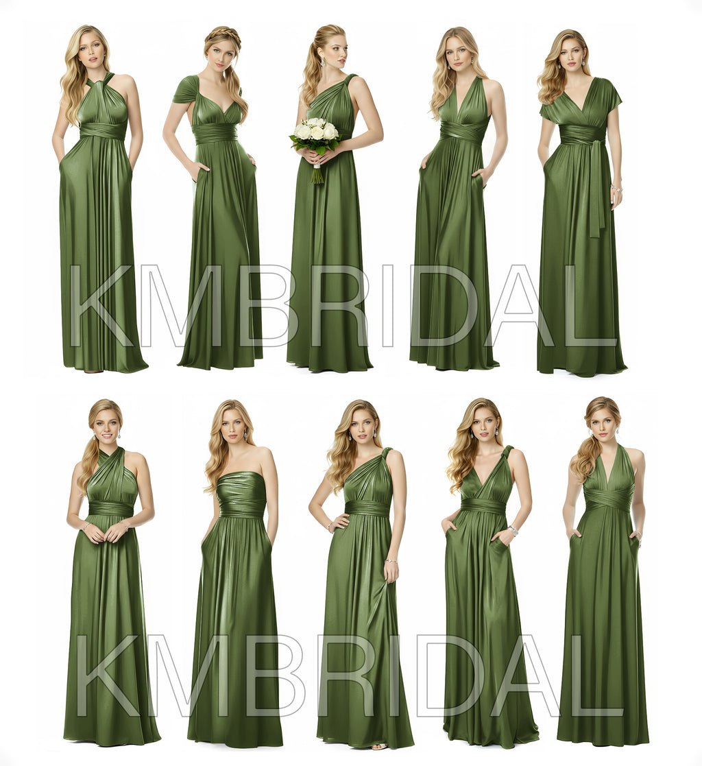 Convertible Bridal Party Beauty Multiway Infinity Dress Regular Plus size Wedding Bridal Party Bridemaids Gown