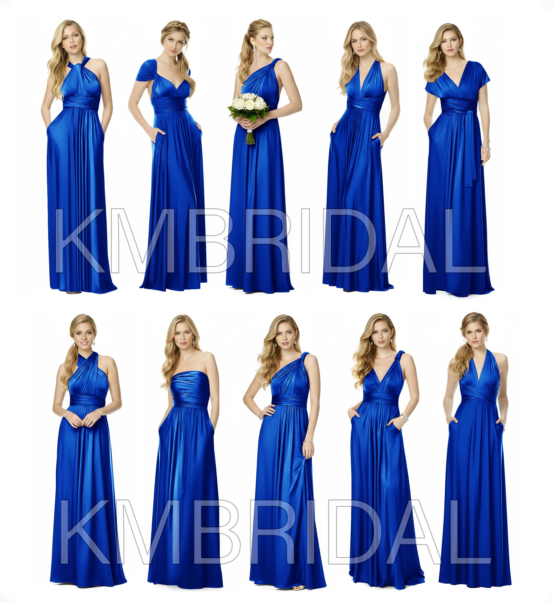Long Infinity Bridemaid Dress Maxi Convertible Dress for Bridal Party