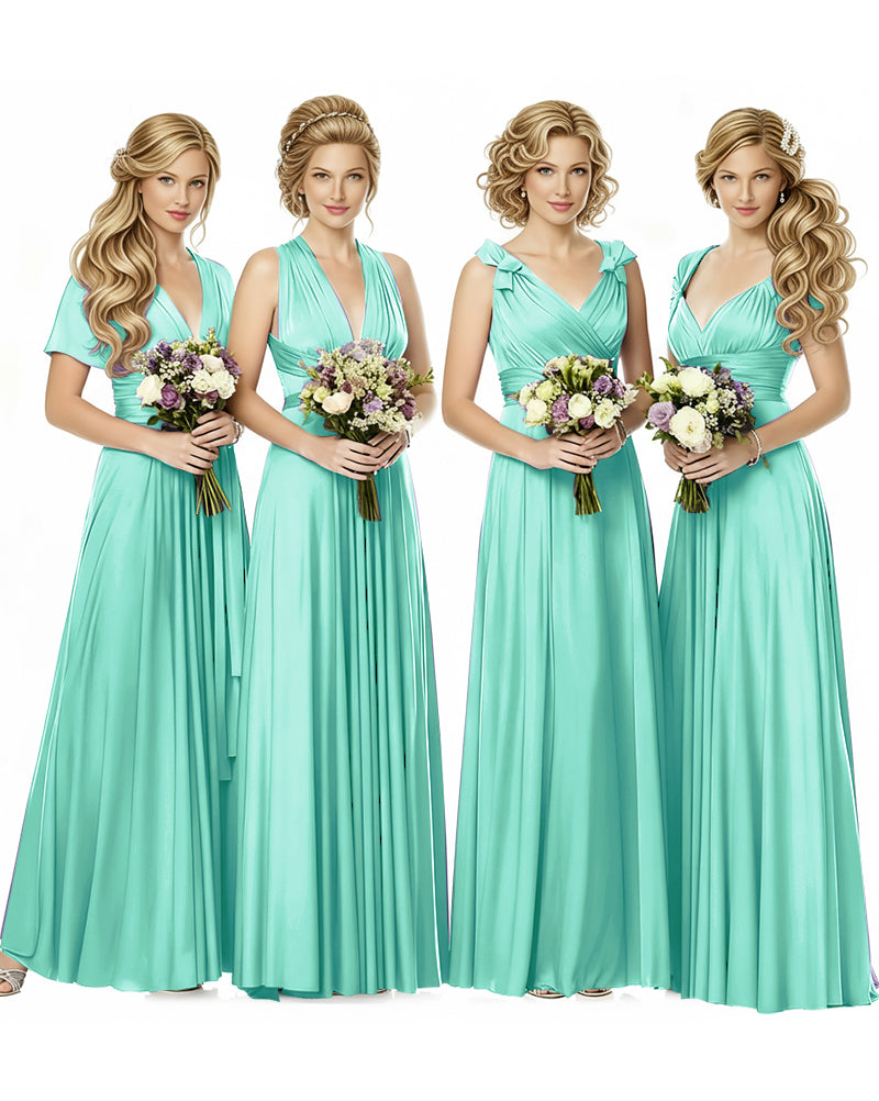 Multiway Wrap Maxi Infinity Dress With Pockets Regular Plus size Wedding Bridal Party Bridemaids Gownsage 