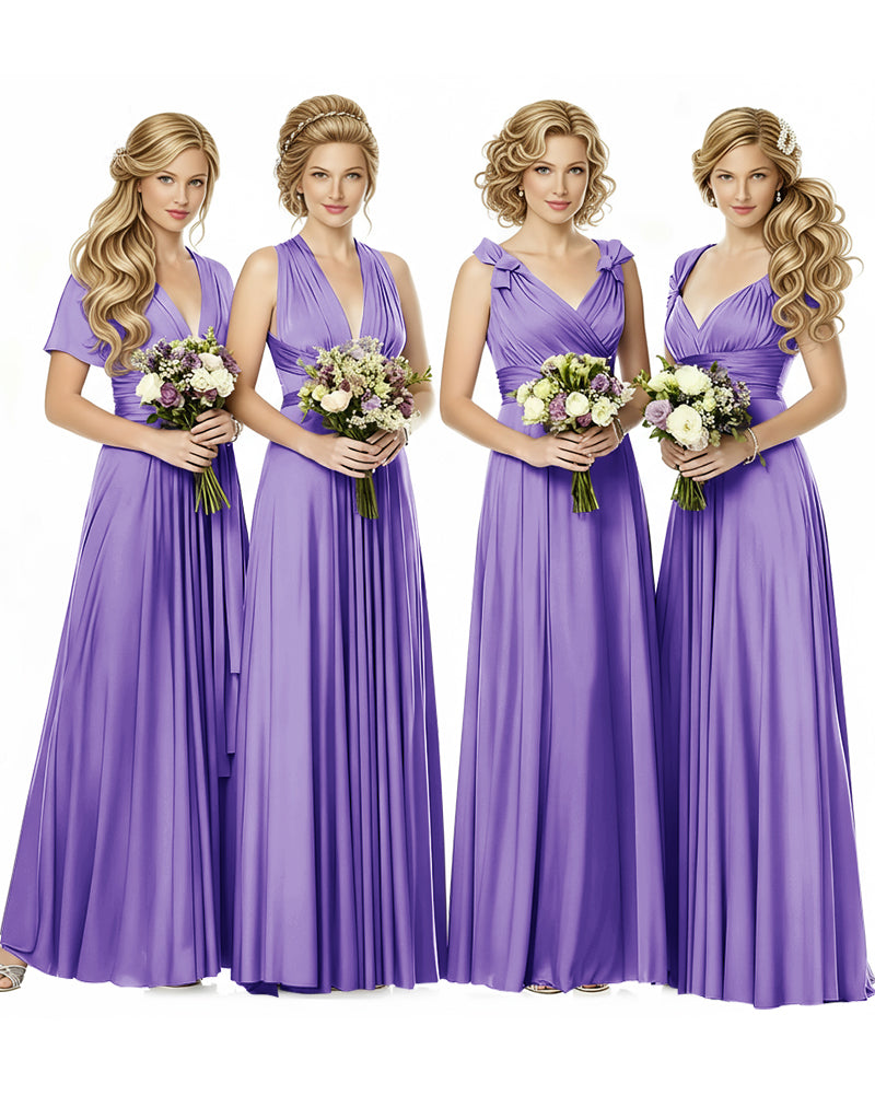 Multiway Wrap Maxi Infinity Dress With Pockets Regular Plus size Wedding Bridal Party Bridemaids Gown