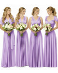 Bridesmaid Maxi Infinity Dress with Pockets Regular Plus size Wedding Bridal Party Bridemaids Gownlilac 