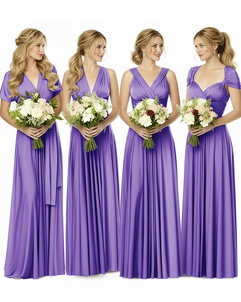 Bridesmaid Maxi Infinity Dress with Pockets Regular Plus size Wedding Bridal Party Bridemaids Gown