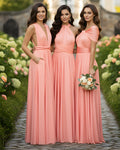 Wrap Convertible Multiway Infinity Dress With Pockets for Bridesmaids Wedding Guestscoral 