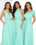 Infinity Maxi Convertible Dress Regular Plus size Wedding Bridal Party Bridemaids Gown sage 
