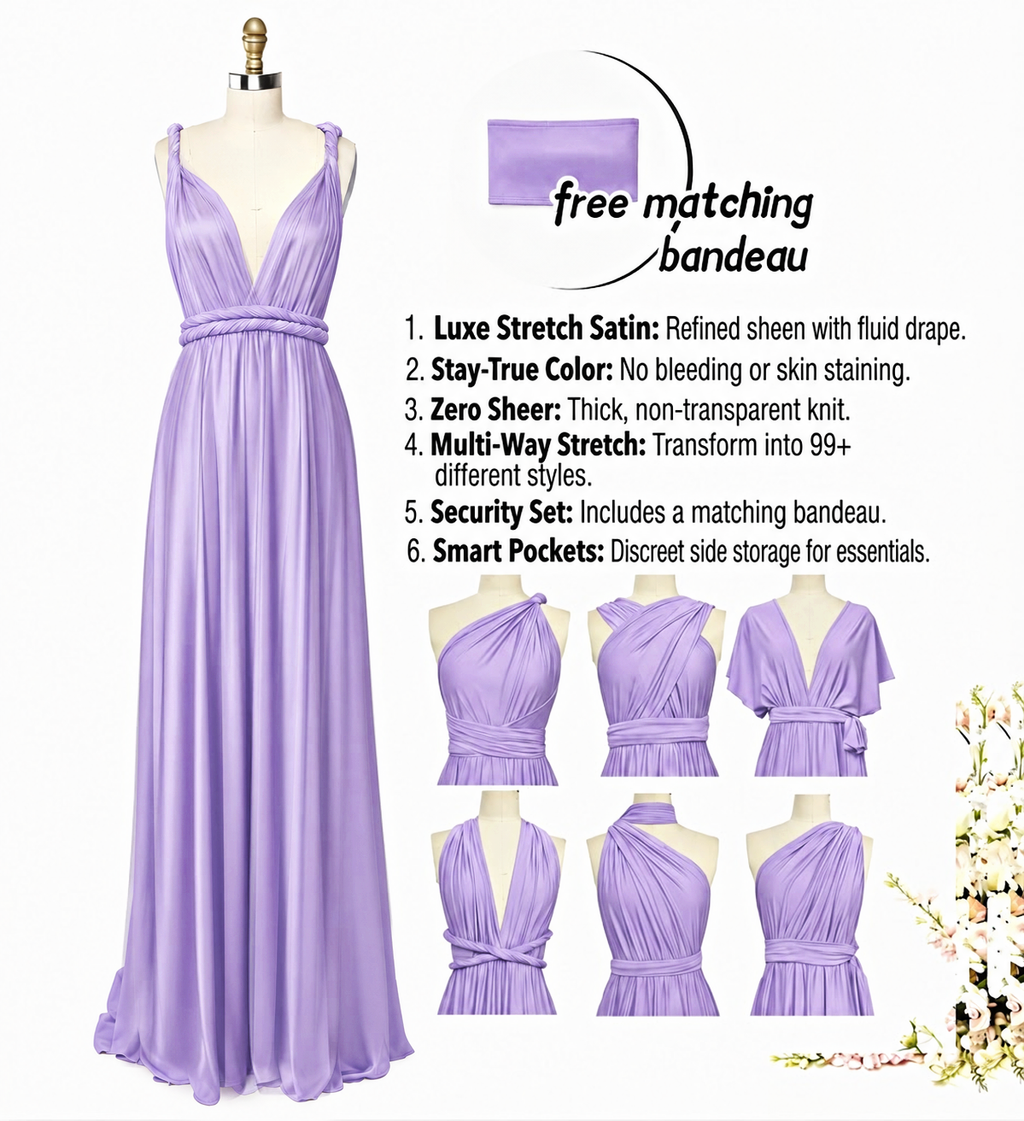 color:Lavender | kmbridal_Lavender_Infinity_Bridesmaid_Dress_with_Pockets_Convertible_Multiway_Maxi_Dress 3