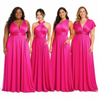 color:Fuchsia | kmbridal_fuchsia_Infinity_Bridesmaid_Dress_with_Pockets_Convertible_Multiway_Maxi_Dress_3 