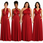 color:Red | kmbridal_red_Infinity_Bridesmaid_Dress_with_Pockets_Convertible_Multiway_Maxi_Dress_2