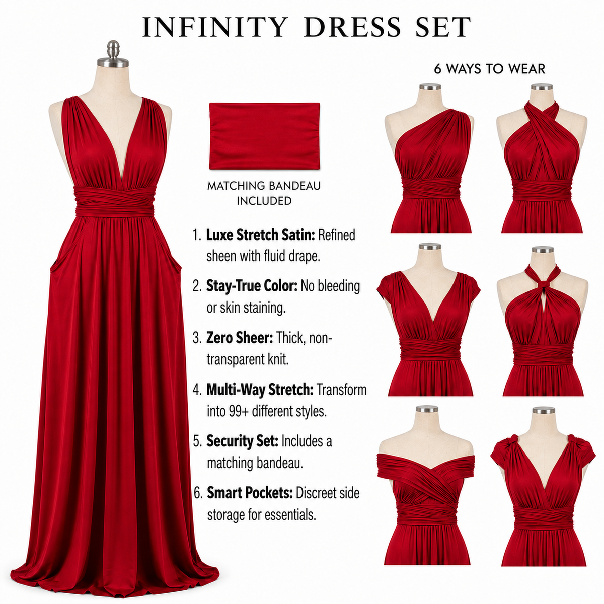 color:Red | kmbridal_red_Infinity_Bridesmaid_Dress_with_Pockets_Convertible_Multiway_Maxi_Dress_2
