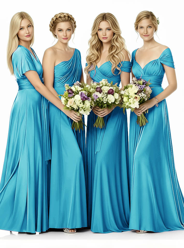 Luxe Satin Infinity Dress Bridal Party Multiway Wrap Infinity Dress Regular Plus size Wedding Bridal Party Bridemaids Gown