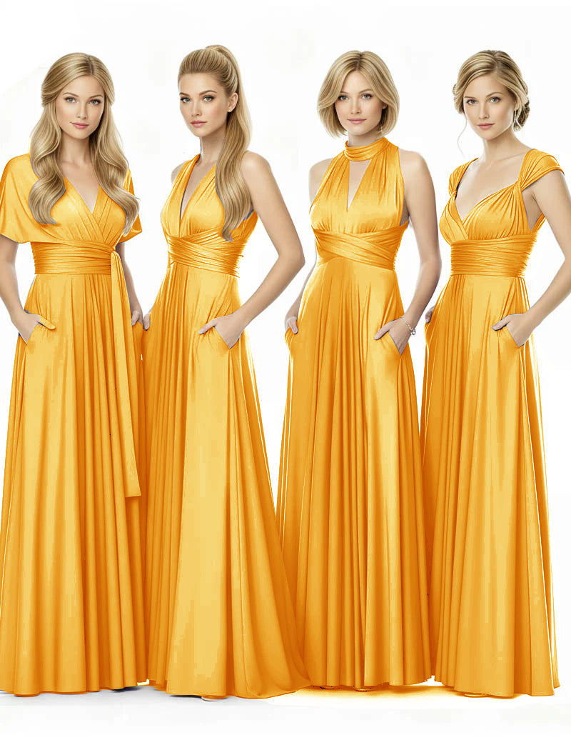 Long Infinity Bridemaid Dress Maxi Convertible Dress for Bridal Party