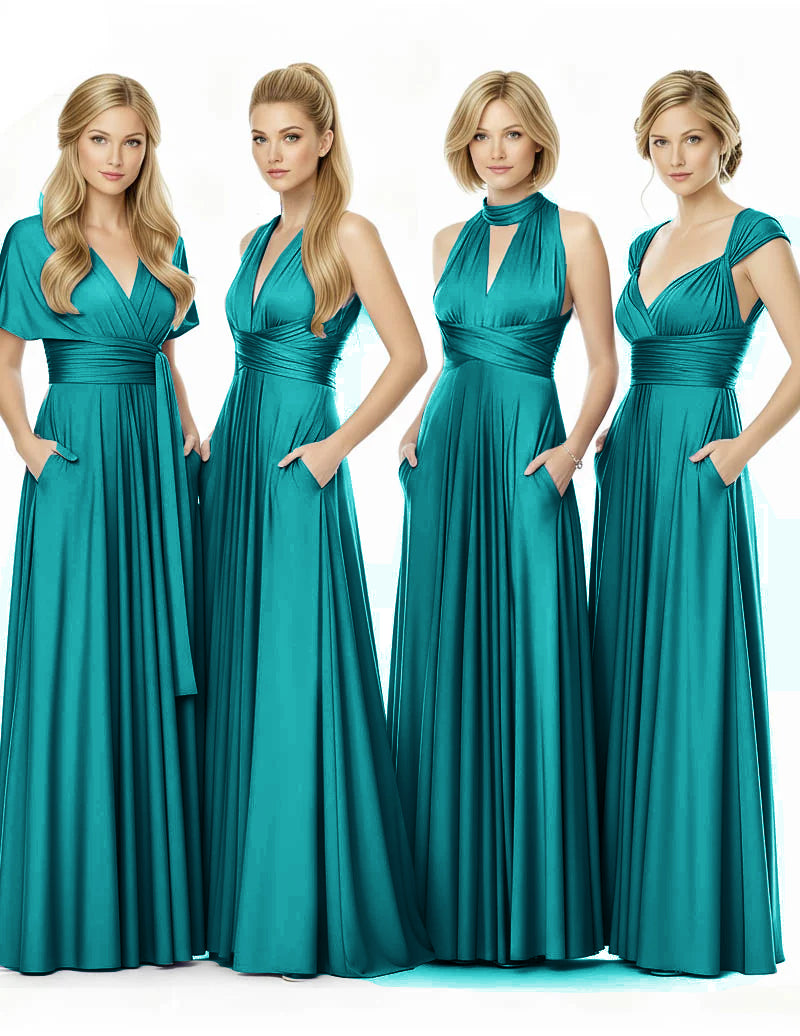Long Infinity Bridemaid Dress Maxi Convertible Dress for Bridal Party