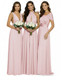 Bridesmaid Dress With Pockets Multiway Inifinity Wrap Regular Plus size Wedding Bridal Party Bridemaids Gown dusty rose 