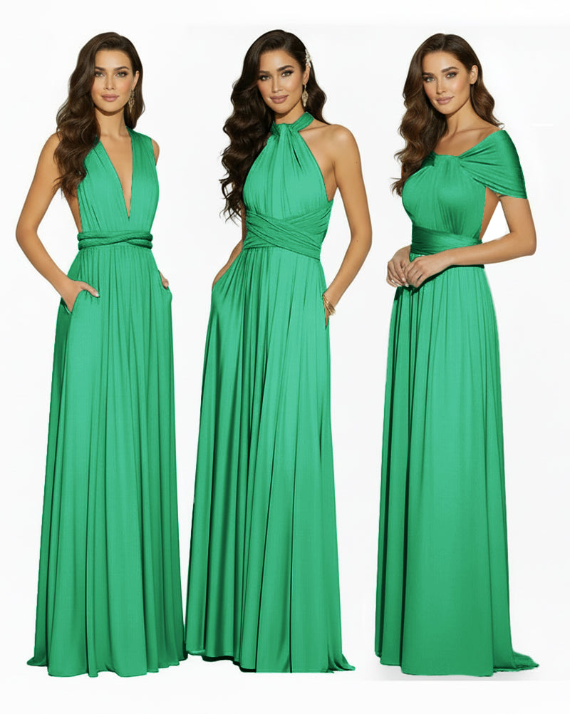 Convertible Infinity Dress Regular Plus size Wedding Bridal Party Bridemaids Gownemerald 