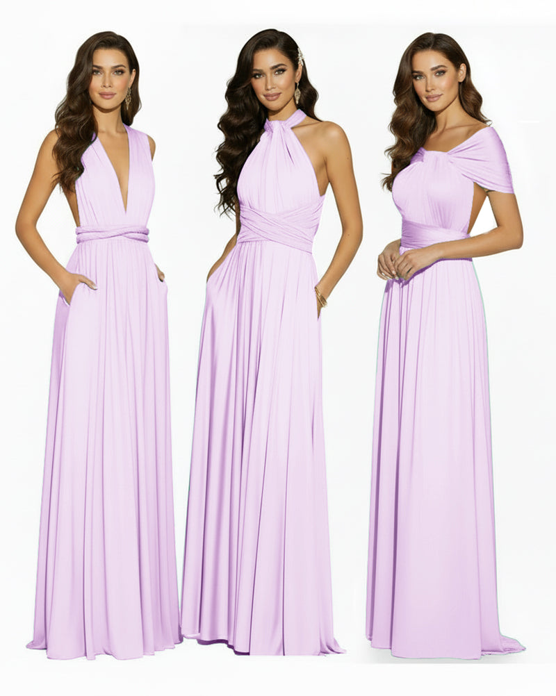 Convertible Infinity Dress Regular Plus size Wedding Bridal Party Bridemaids Gownlilac 