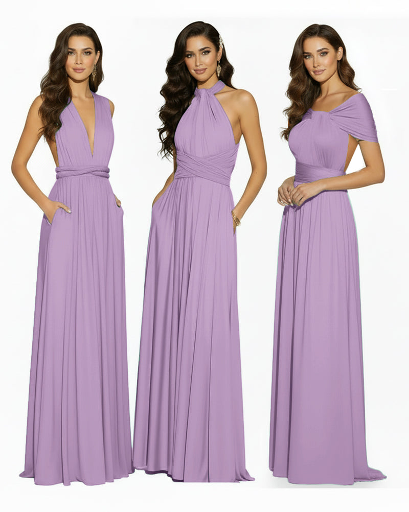 Convertible Infinity Dress Regular Plus size Wedding Bridal Party Bridemaids Gownwisteria mauve 