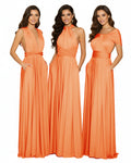 Convertible Infinity Wrap Dress with Pockets Multiway Convertible Infinity Dress Regular Plus size Wedding Bridal Party Bridemaids Gown orange 