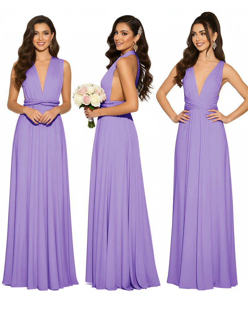 Infinity Convertible Multiway Maxi Dress for Wedding Bliss with Pockets Regular Plus size Wedding Bridal Party Bridemaids Gown