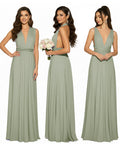 Multiway Convertible Infinity Wrap Maxi Dress Regular Plus size Wedding Bridal Party Bridemaids Gowndusty sage 