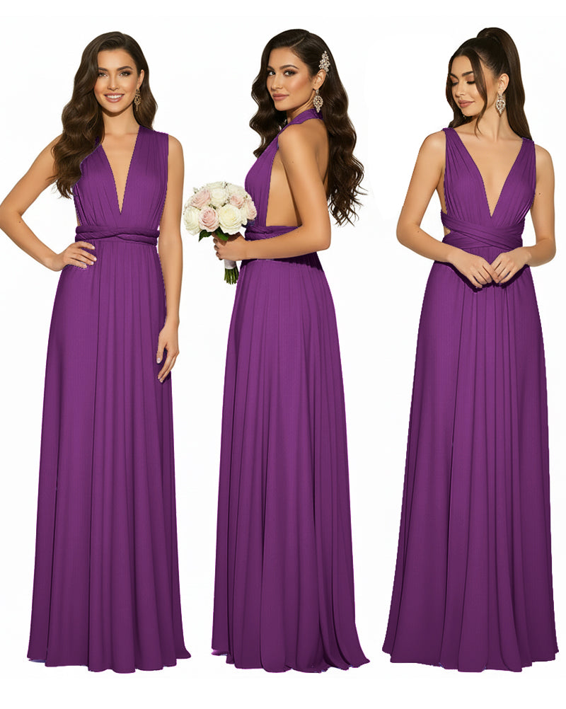 Multiway Convertible Infinity Wrap Maxi Dress Regular Plus size Wedding Bridal Party Bridemaids Gowngrape 