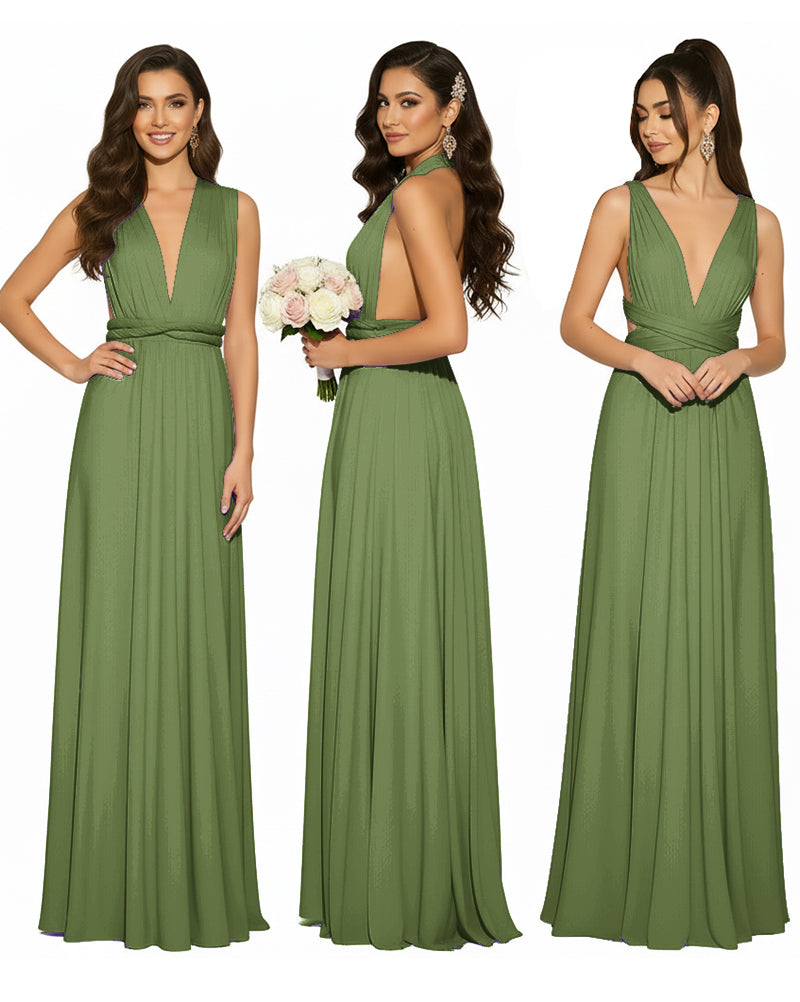 Multiway Convertible Infinity Wrap Maxi Dress Regular Plus size Wedding Bridal Party Bridemaids Gownolive 