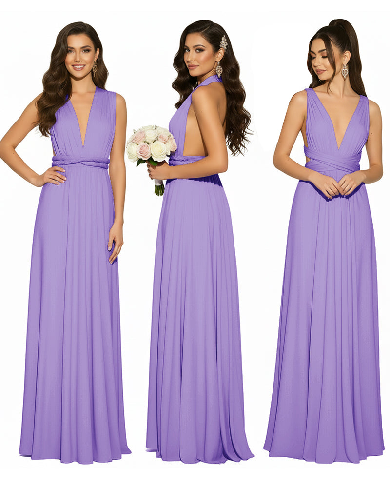 Multiway Convertible Infinity Wrap Maxi Dress Regular Plus size Wedding Bridal Party Bridemaids Gown