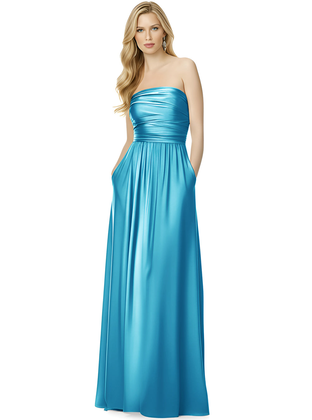 Luxe Satin Infinity Dress Bridal Party Multiway Wrap Infinity Dress Regular Plus size Wedding Bridal Party Bridemaids Gown