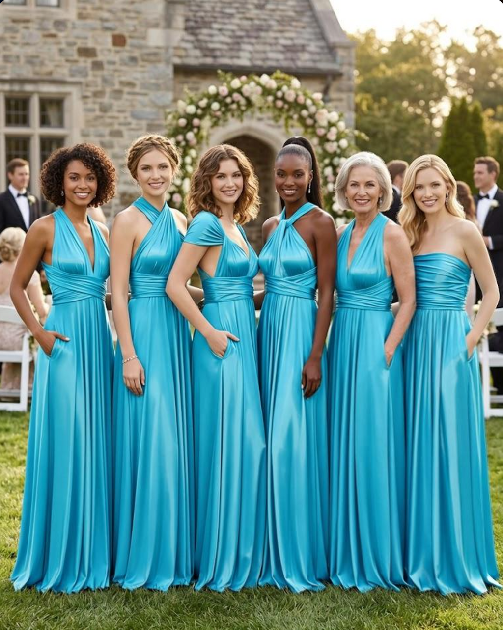 Convertible Infinity Maxi Dress with Pockets | 30+ Ways to Wear Multiway Bridesmaid & Formal Wrap Gown