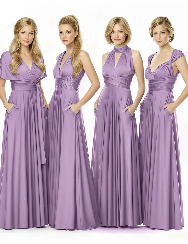 Long Infinity Bridemaid Dress Maxi Convertible Dress for Bridal Party